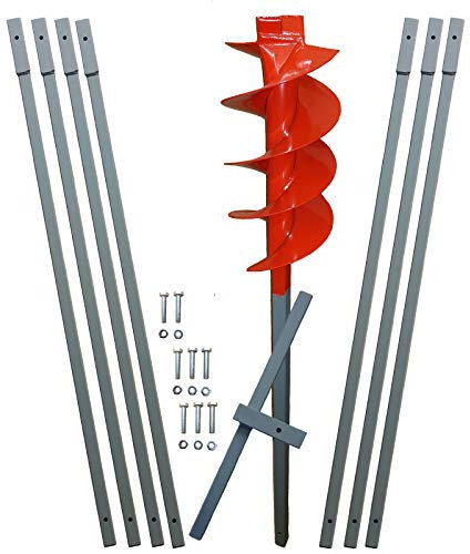 Brunnenandi Erdbohrer Made-in-Germany 160mm-und-8-Meter lang HIER-versch.-Längen VERLÄNGERBAR---- auch als Brunnenbohrer, Handerdbohrer, Erdlochbohrer, Brunnenbohrgerät, Pflanzbohrer, Zaunbohrer, Pfahlbohrer uvm. einsetzbar !