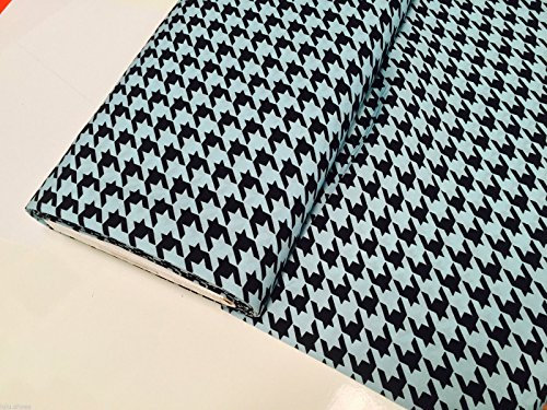 Hahnentritt Hounds Zahn Polyester-leicht-fließenden Fall 145 cm breit – Sky Blau (Meterware)