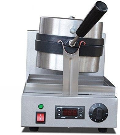 Hanchen Electrical Meter FY-2205B Single Head 180 Degree Rotating Eggettes Egg Bubble Waffle Iron Muffins Making Machine Baker (220V)