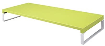 LIHIT LAB Desktop Stand, Sturdy Steel Stand for Laptop/Computer Monitor, 9.8 x 23.2 x 3.1 inches, Yellow Green (A7332-6)