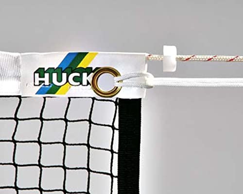 HUCK Badminton Turniernetz Champion | mit Kevlarspannseil | 1,2mm stark | 602 x 76 cm | 18mm Maschenweite
