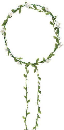Haarkranz Blumen Damen Mädchen Hochzeit Kommunion Blumenhaarkranz (Weiß)