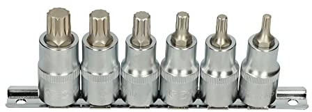 KS Tools 922.1870 Rail de 6 douilles tournevis XZN 55 mm 1/2 M5 - M14 | Rail de 6 douilles tournevis 1/2'' XZN®, M5 à M14, L.55 mm, chrome vanadium, vissage précis