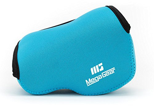 MegaGear MG736 Panasonic Lumix DC-GX950, GX900, DC-GF10, DC-GF9, DC-GX850, GX800, DMC-GX85, GX80 (12-32mm), DMC-GF8, DMC-GF7, DMC-GF6, DMC-GF5 Ultra Light Étui en Néoprène - Blue