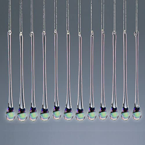 Christmas Tree Decoration 12 Pack Glass Water Drops