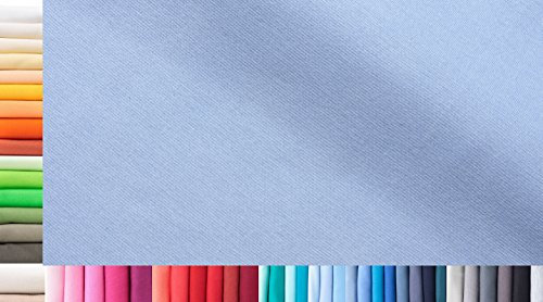 Bündchenstoff XXL als Meterware|doppelt: 75cm breit|einfach: 150cm breit|Farbe: 35 Dunkelpastellblau|0,75m lang|96% Baumwolle, 4% Elasthan|Jersey|1buy3|Grundpreis pro qm: € 11,10
