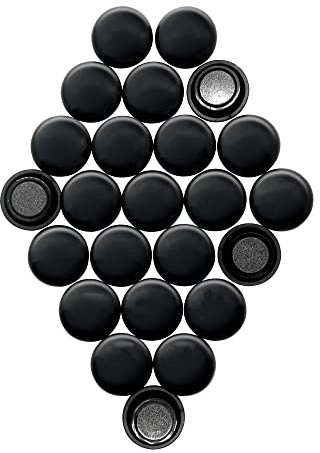 Small Black Planning Office Magnets for Fridge, Whiteboard, Noticeboard, Filing Cabinet - Pack of 240