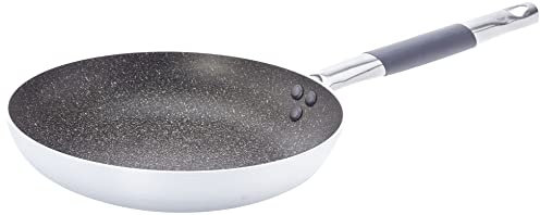 Pentole Agnelli ALSA111BBINF24 Sartén de aluminio con avellanado bajo infinito, con mango tubular de acero inoxidable Cool, 24 cm, plata