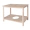Aranaz | Mesa Camilla Rectangular | Madera de Haya | Tablero Aglomerado | Mesa de Salon, Cocina o Terraza | Desmontable | Ideal para Invierno y Verano | Mesas Sin Barnizar | Color Madera |130x75x75cm