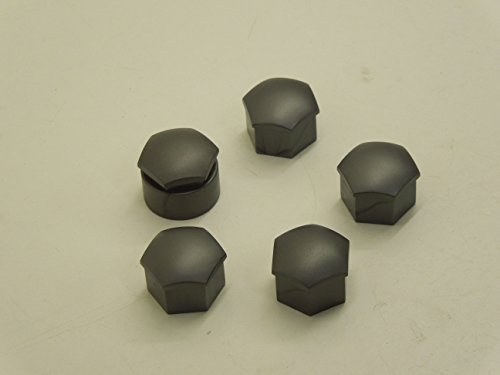 Audi A8 A6 A4 A3 TT Silver Wheel Nut Bolt Cover Caps x5 New Genuine