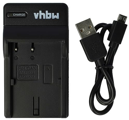 vhbw Chargeur USB de Batterie Compatible avec Canon Powershot G1, G2, G3, G5, G6, Pro 90is, Pro 1 Batterie Appareil Photo Digital, DSLR, Action cam