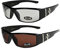 2er Pack Choppers 6608 X0 Sonnenbrillen Herren Damen Männer Frauen Brille - 1x Modell 14 (schwarz glänzend/annährend transparent) und 1x Modell 09 (schwarz glänzend/braun getönt) - Modell 14 + 09 -