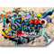 Papier peint murando panoramique inspirant 350x256 cm - Revêtement mural décoration salon - Design moderne - Graffiti artistique coloré urbain mural fond adolescent i-A-0108-a-b