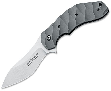 Fox Knives Ansø Flipper Titan Taschenmesser, Grau, One Size