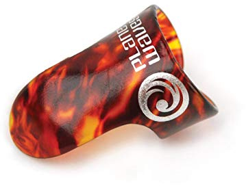 D'Addario Finger Picks for Guitar & Banjo, Medium, Celluloid Tortoiseshell, Pack of 50
