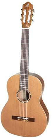 Ortega Guitars Family Pro Linkshänder Konzertgitarre - Rotzeder Natur | 4/4 Nylonsaitengitarre, massive kanadische Rotzederndecke und Mahagoni-Korpus Satin-Finish, inkl. Pro-Gigbag, R131L