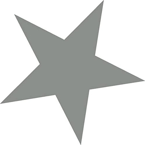 Samunshi® Wandtattoo Stern 'gefüllt' Wandaufkleber 20 x 20cm mittelgrau