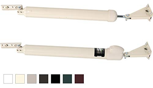 Touch 'n Hold Smooth - Dual Door Closer System – Heavy-Duty - Touch-Button Hold Open Feature & Smooth Closing Motion - for Storm & Security Doors (Medium/Heavy Weight). New Doors or Replace Old Units