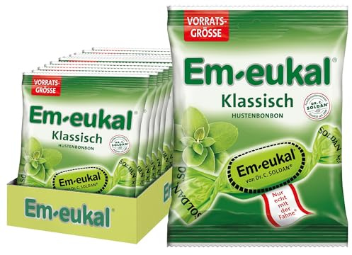 Em-Eukal Klassisch Hustenbonbons mit Zucker, 150g (12er pack)