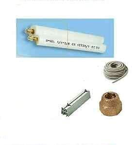 Kit montaggio condizionatore - 5mt rame 1/4'' + 3/8'' con basi a pavimento