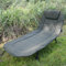 NGT Fishing Bedchair 6: Green Metal Adult Camp Bed, Reclining, Armless, Pillow Back, 80cm x 200cm x 37cm (45cm max), Outdoor Living, Fishing