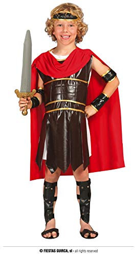 FIESTAS GUIRCA Komplettes Römer Kostüm Kinder- Jungen Gladiator Kostüm - Alter 10-12 Jahre - Römischer Krieger inkl. Kopfschmuck - Antike Länderkostüm Karneval, Ritter Kostüm Fasching, Halloween