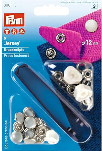 Nähfrei-Druckknöpfe 12 mm Perlkappe 6 St PRYM 390117 NEU OVP