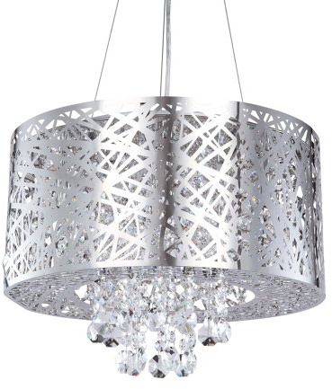 LITECRAFT Ashley Ceiling Pendant Crystal Effect, 6 Light | Polished Chrome