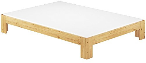 Erst-Holz® 60.67-14 M Französisches Bett 140x200 Kiefer massiv mit Rollrost und Matratze