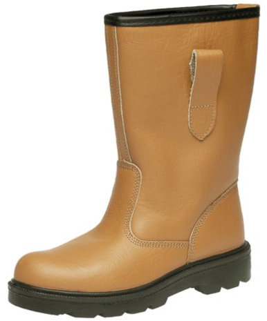 Grafters Safety Toe-Cap, Lined, Rigger Boot Tan