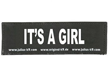 Julius-K9 Original Interchangeable Patch, Large, Black, It'S A Girl