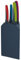 Colourworks Fünfteiliges „Easy Grip“-Messer-Set mit Messerblock