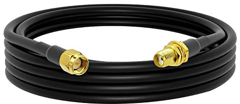 YILIANDUO SMA WiFi Antennenkabel 2M SMA Stecker zu SMA Buchse 50 Ohm RG58 Koaxialkabel für WLAN Antenne Verlängerung LTE Richtungs 3G 4G LTE Schinken ADS-B GPS