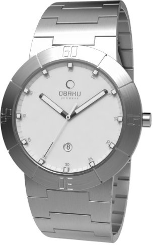 Obaku Harmony Herren-Armbanduhr XL Analog Edelstahl V140GCISC