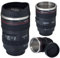 LUPO Camera Lens Mug - Coffee Tea Mug - Realistic Closed Zoom Lens Design - Stainless Steel Inner - Screw on Sipping Lid