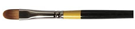 Daler-Rowney System3 Acrylic Brush, Synthetic Hair, Short Handle, Filbert, 10