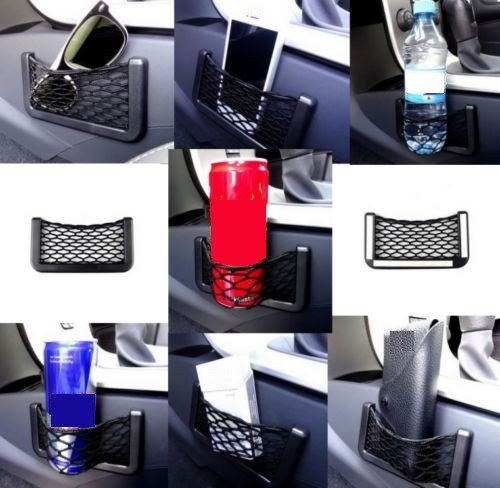 Ablagefach Ablagenetz Handyhalter Smartphone Ablage Getränkehalter Brillenhalter Etui Stauraum Haltenetz UNIVERSAL für PKW LKW BOOT klein