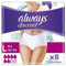 Always Discreet Inkontinenz Pants Gr. L (8 Höschen) Plus, Diskreter Schutz und Hohe Saugstärke, Geruchsneutralisierend