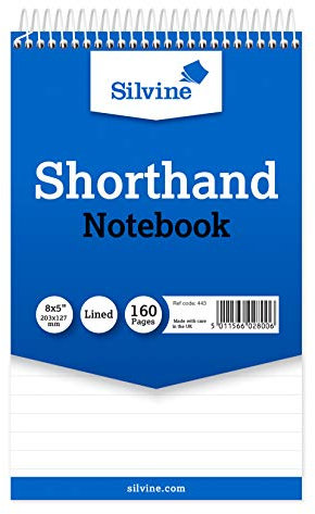 Silvine Reporter's Spiral Notizbuch, 20,3 x 12,7 cm 160 Seiten 12er-Pack blau