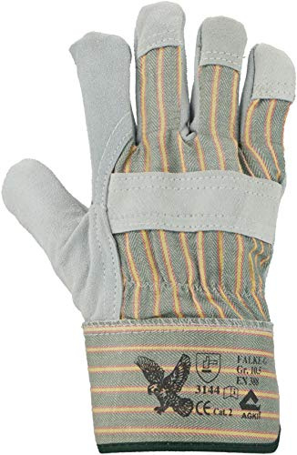 ASATEX Rindspaltleder-Handschuh FALKE-G, naturfarbengrün (12 Paar)