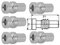 N. 5 Riduttori Per Cavo Rg-58, Rg-59 H-155