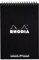 Rhodia 165039C - Block Notepad mit Doppelspirale 80 Blätter Dot-Lineatur 80g, abtrennbar und mikroperforiert, mit Kartonrücken, ideal für Notizen, Schwarz, 1 Stück