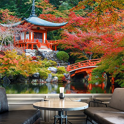 azutura Ancient Japanese Temple Wall Mural Wallpaper available in 8 Sizes Digital