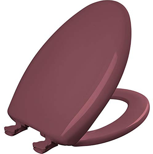 Bemis 1200SLOWT 343 Toilet Seat Will Slow Close, Never Loosen and Easily Remove, Raspberry, Elongated