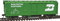 Walthers Reinigungswagen Burlington Northern - Spur HO - Metall - Grün - Reinigungwagen