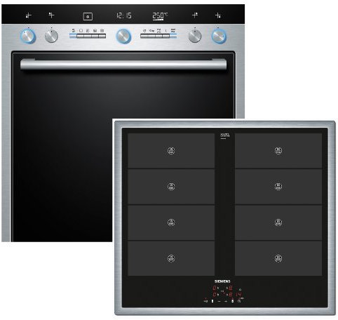 Four Siemens EQ861EV01B avec plaques de cuisson - Classe d'efficacité énergétique A - PlaqueVarioInduction - Couleurs disponibles ennoir et argent - ActiveClean - CookControl40 - PowerBoost