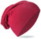 Miobo Kinder Slouch Beanie Mütze,Baumwolle,Unifarbe Weinrot-48