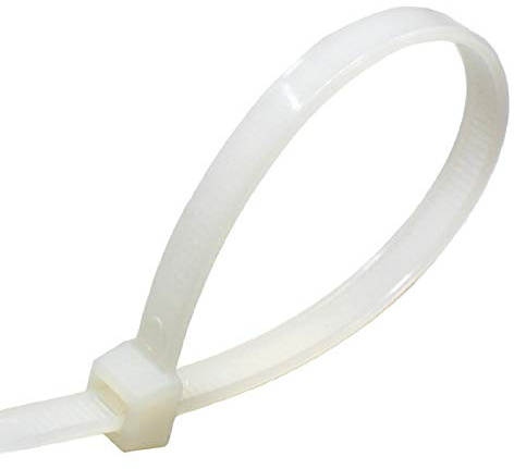10 x Natural Long Cable Ties 450mm x 7.6mm Wide Heavy Duty Nylon Zip Ties
