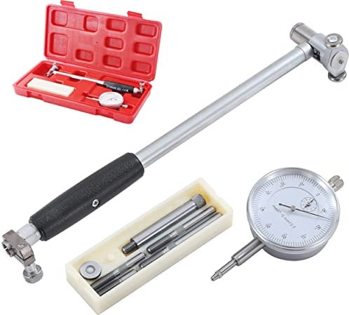 KATSU Innendurchmesser Messuhr Set, 50-160mm Metrisch 0,01mm Präzisions Bohrungslehre Messuhr Zylinder Internen Fräsen Dial Bore Gauge Industrie Messwerkzeug 401115