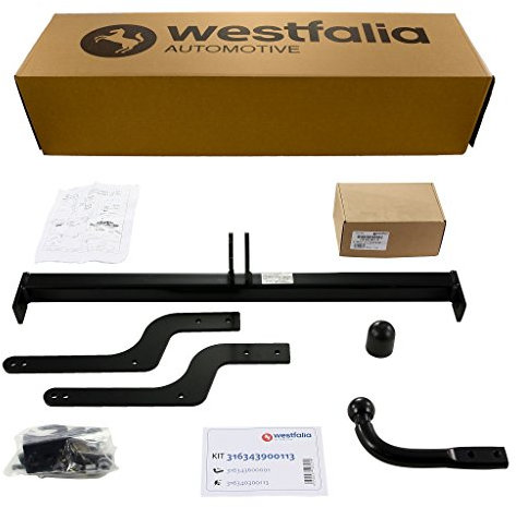 Westfalia Starre Anhängerkupplung für Dacia Sandero (inkl Stepway) (BJ 01/2013-12/2016), Dacia Logan Symbol Stufenheck (BJ 01/2013-12/2020) - im Set mit 13-pol. fzg.-spez. Westfalia Elektrosatz